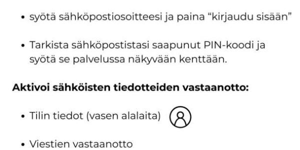 Sähköiset tiedotteet 1